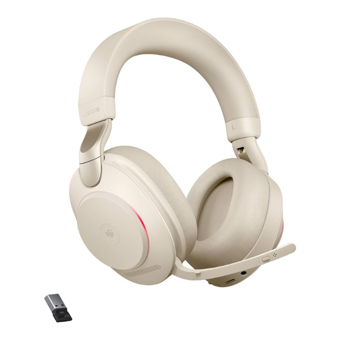 Jabra Evolve2 85 Duo Bej Usb Ms Kablosuz Kulak Üstü Kulaklık
